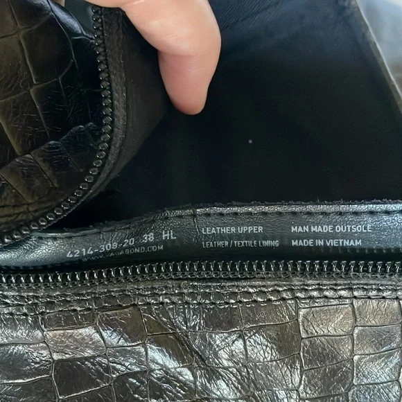 Vagabond Stina dark green crocodile embossed boots size 38 - Picture 4 of 8